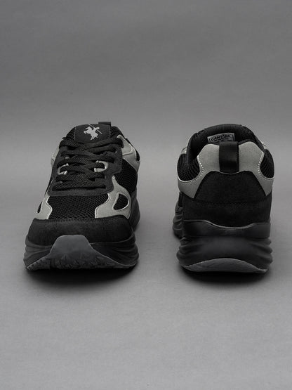 Men's Black Colourblock Casual Shoes