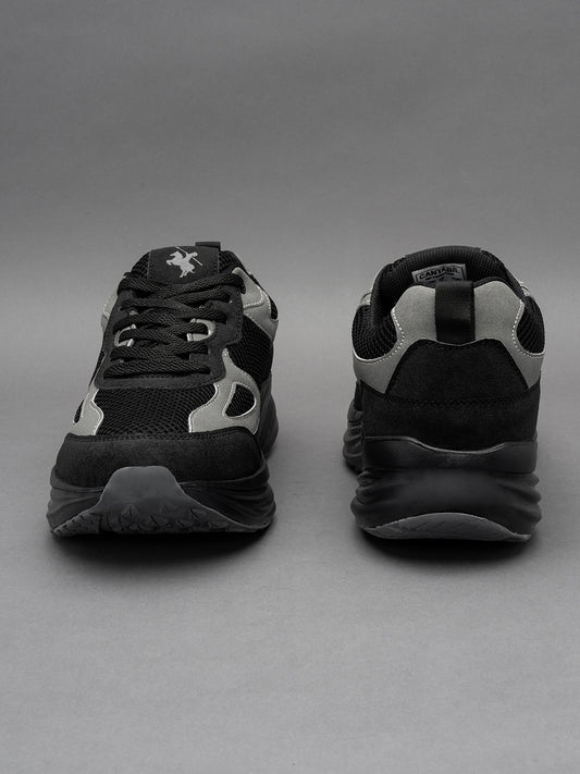 Men's Black Colourblock Casual Shoes