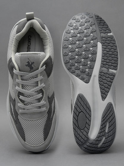 Men's Grey Colourblock Casual Shoes