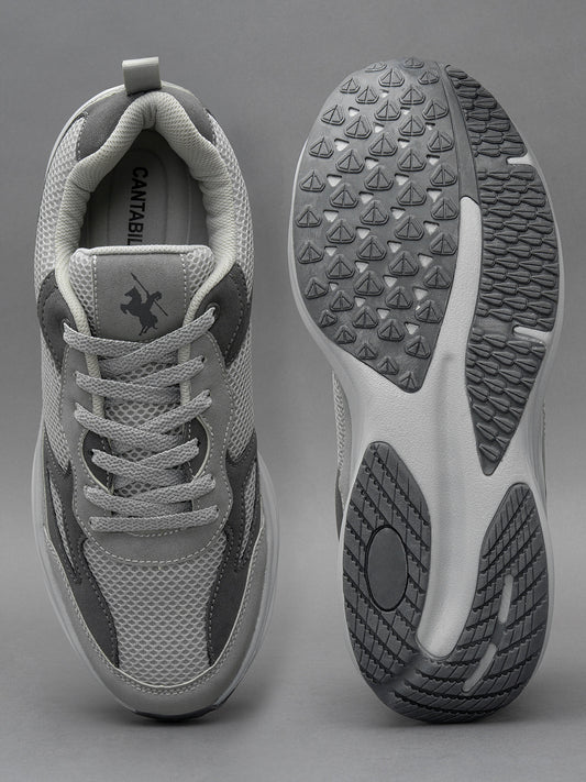 Men's Grey Colourblock Casual Shoes