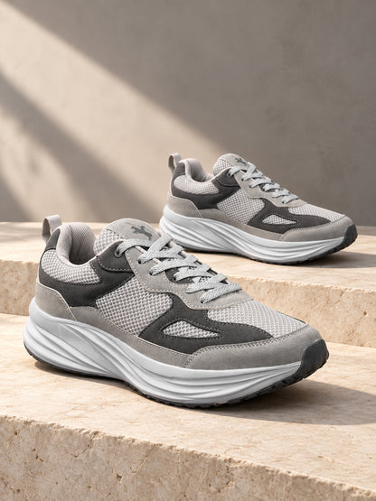 Men's Grey Colourblock Casual Shoes