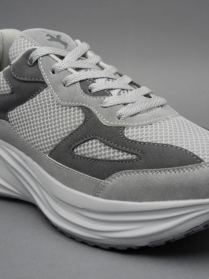 Men's Grey Colourblock Casual Shoes