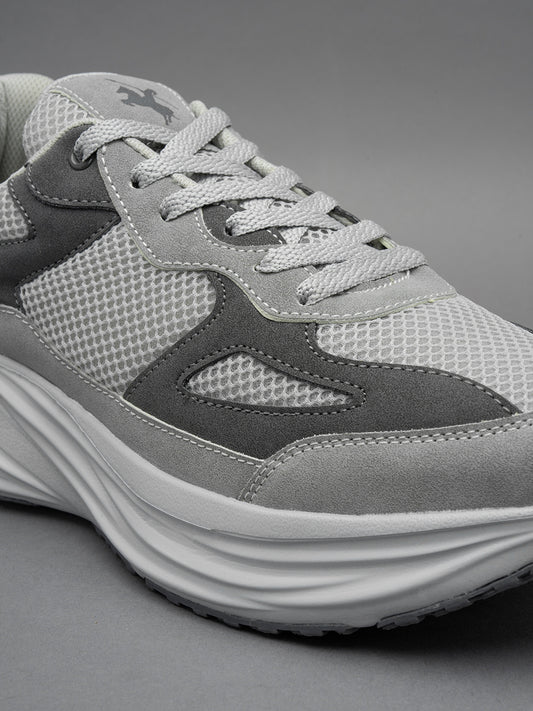 Men's Grey Colourblock Casual Shoes