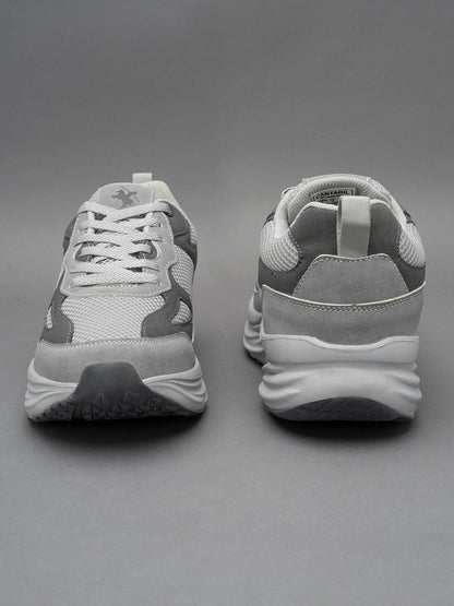 Men's Grey Colourblock Casual Shoes