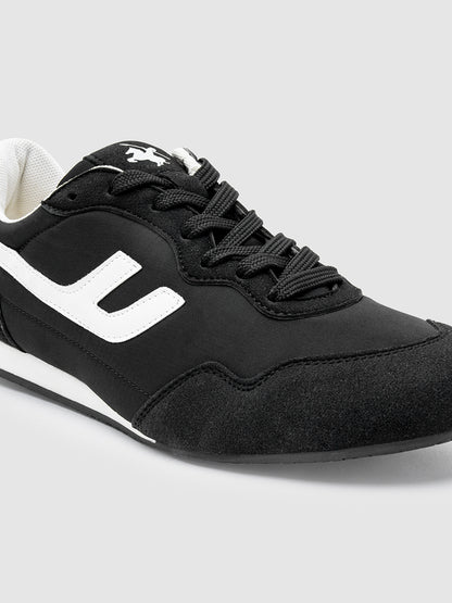 Cantabil Men’s Black Colorblock Casual Sneakers