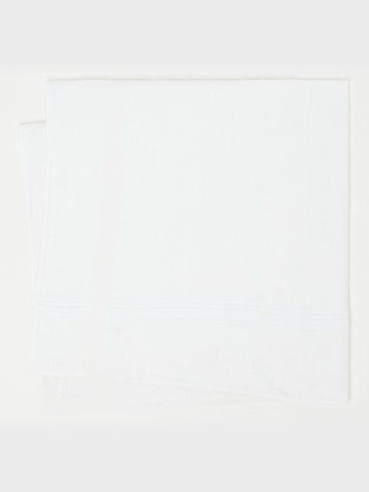 Men's White   Basic  Hand Kerchief -Pack of 6