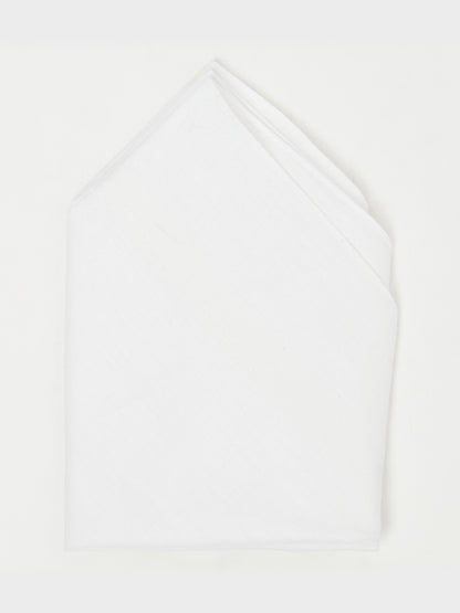 Men's White   Basic  Hand Kerchief -Pack of 6