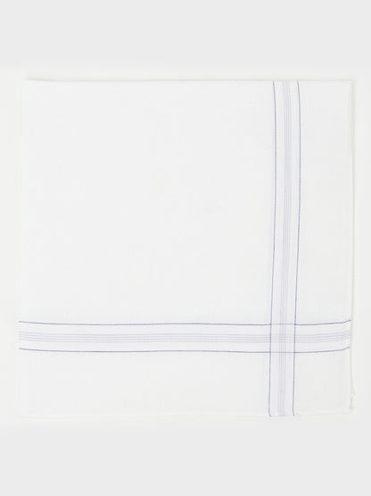 Men's White Assorted Basic Hand Kerchief -Pack of 6