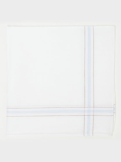 Men's White Assorted Basic Hand Kerchief -Pack of 6