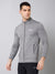 Cantabil Solid Full Sleeves Mock Collar Regular Fit Full Zipper Front Men Grey Active Wear Jacket