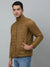 Cantabil Solid Brown Full Sleeves Band Collar Regular Fit Reversible Jacket for Men
