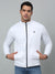 Cantabil Solid White Full Sleeves Band Collar Regular Fit Reversible Jacket for Men
