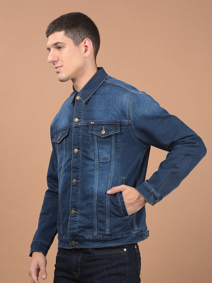 Men's Carbon Spread Collar Denim Jacket