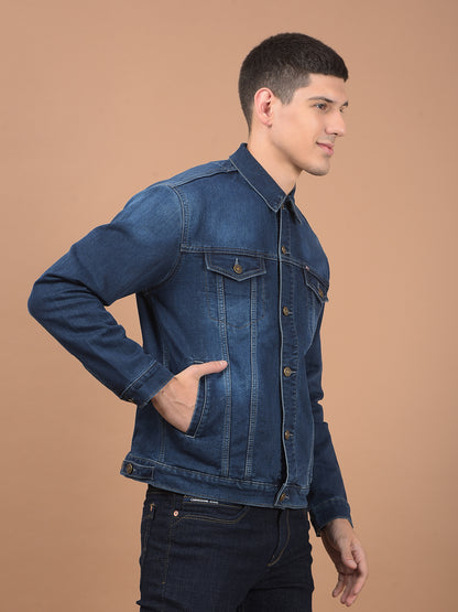 Men's Carbon Spread Collar Denim Jacket