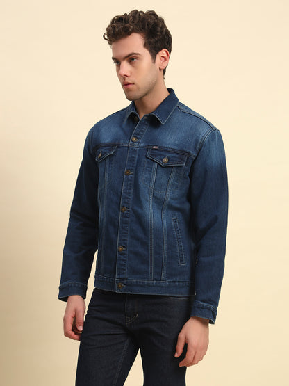 Jacket for Men | Premium Casual Jacket Smart Fit Spread Collar Poly Cotton Fabric Solid Pattern