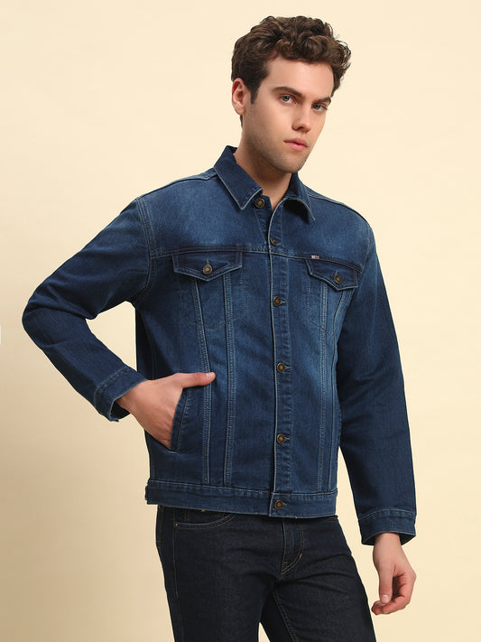 Jacket for Men | Premium Casual Jacket Smart Fit Spread Collar Poly Cotton Fabric Solid Pattern