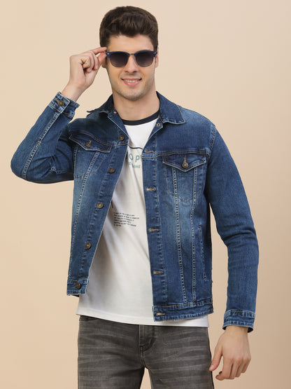 Jacket for Men | Premium Casual Jacket Smart Fit Spread Collar Neck Poly Cotton Fabric Solid Pattern