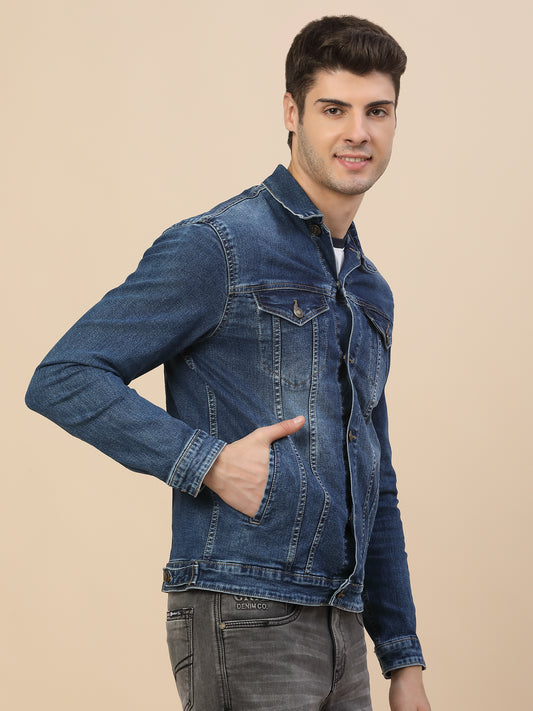 Jacket for Men | Premium Casual Jacket Smart Fit Spread Collar Neck Poly Cotton Fabric Solid Pattern