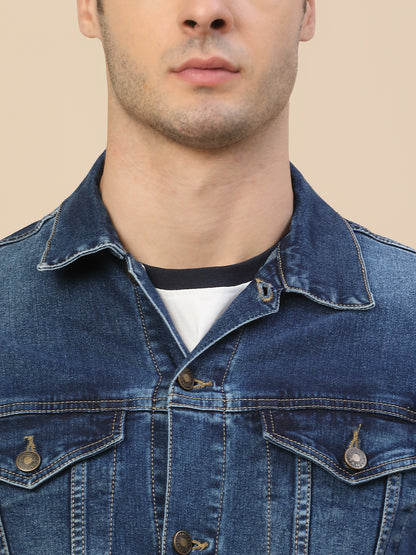 Jacket for Men | Premium Casual Jacket Smart Fit Spread Collar Neck Poly Cotton Fabric Solid Pattern