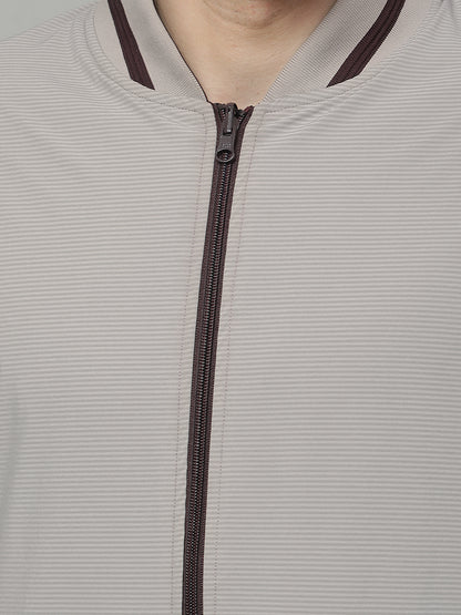 Reversible Jacket for Men | Premium Casual Jacket Regular Fit Mock Neck Nylon Fabric Solid Pattern