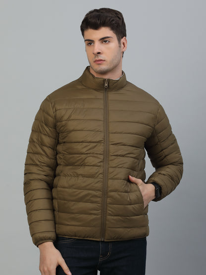 Reversible Jacket for Men | Premium Casual Jacket Smart Fit Mock Neck Nylon Fabric Solid Pattern