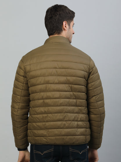 Reversible Jacket for Men | Premium Casual Jacket Smart Fit Mock Neck Nylon Fabric Solid Pattern