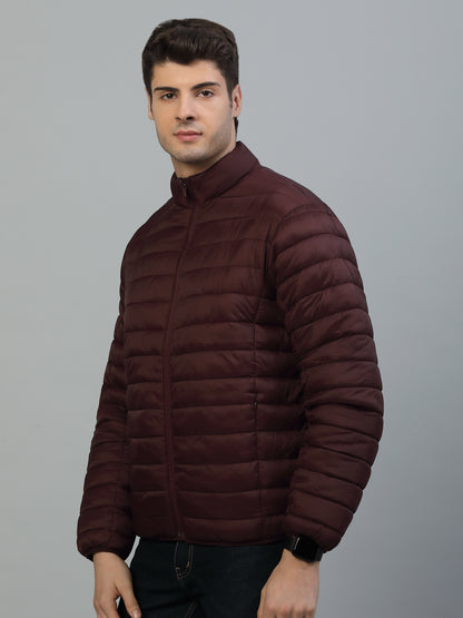 Reversible Jacket for Men | Premium Casual Jacket Smart Fit Mock Neck Nylon Fabric Solid Pattern
