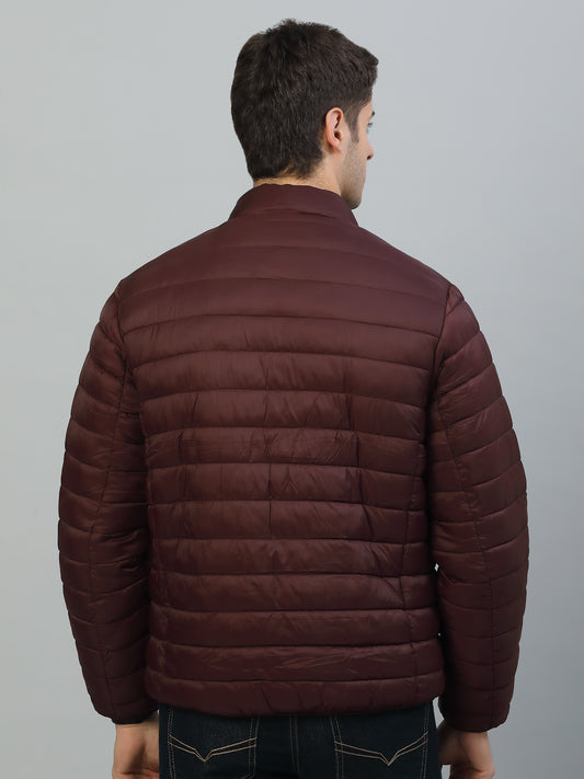 Reversible Jacket for Men | Premium Casual Jacket Smart Fit Mock Neck Nylon Fabric Solid Pattern