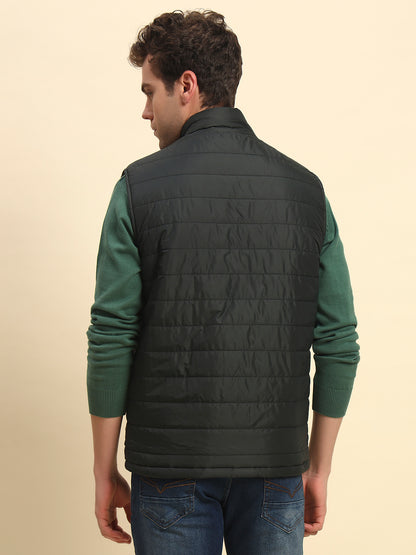 Reversible Jacket for Men | Premium Casual Jacket Smart Fit Mock Neck Nylon Fabric Solid Pattern