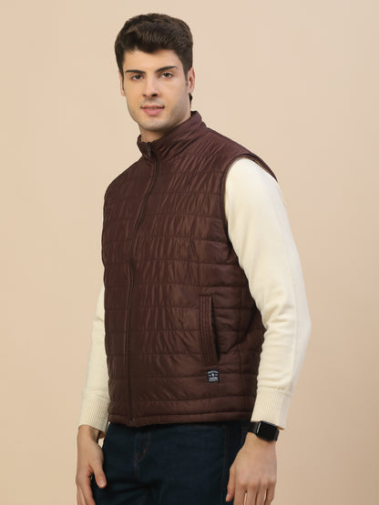 Reversible Jacket for Men | Premium Casual Jacket Smart Fit Mock Neck Poly Blend Fabric Solid Pattern