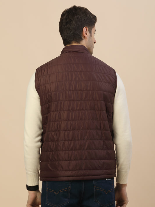 Reversible Jacket for Men | Premium Casual Jacket Smart Fit Mock Neck Poly Blend Fabric Solid Pattern