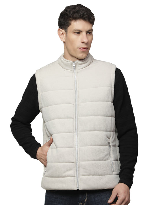 Jacket for Men | Premium Casual Jacket Regular Fit Mock Neck Poly Blend Fabric Solid Pattern
