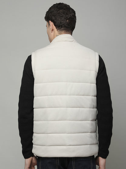 Jacket for Men | Premium Casual Jacket Regular Fit Mock Neck Poly Blend Fabric Solid Pattern