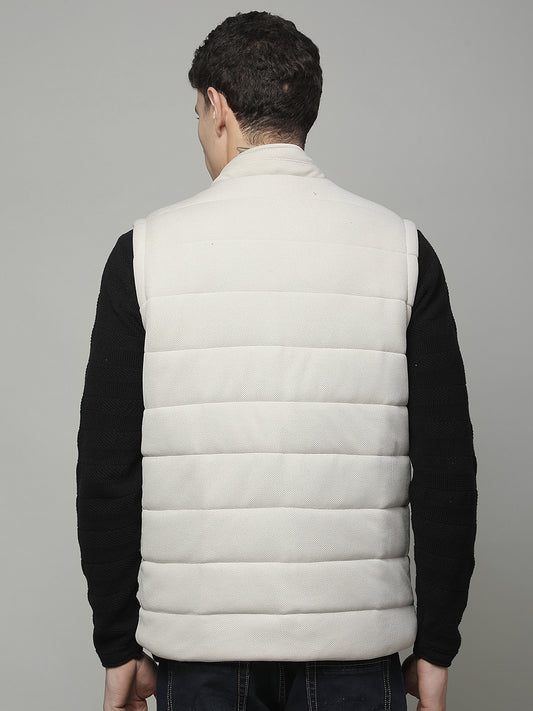 Jacket for Men | Premium Casual Jacket Regular Fit Mock Neck Poly Blend Fabric Solid Pattern