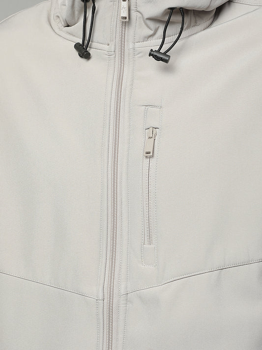 Jacket for Men | Premium Casual Jacket Regular Fit Mock Neck Poly Blend Fabric Solid Pattern