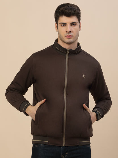 Reversible Jacket for Men | Premium Casual Jacket Smart Fit Mock Neck Cotton Fabric Solid Pattern