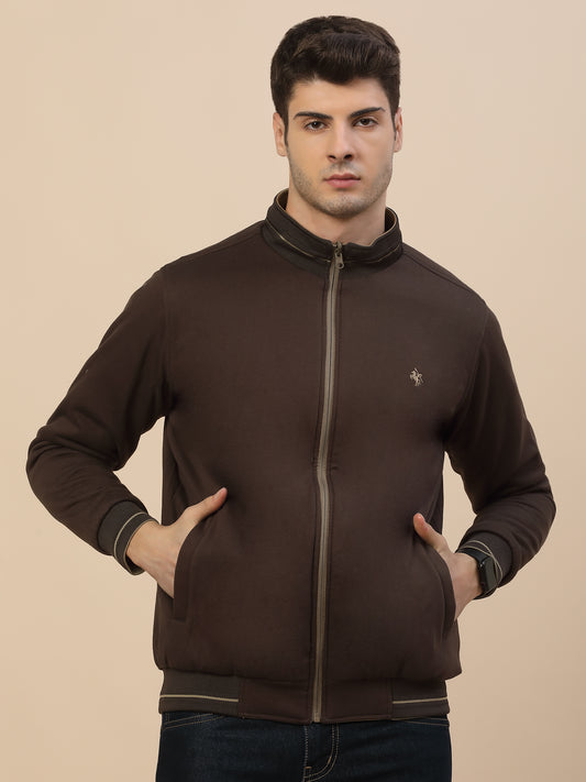 Reversible Jacket for Men | Premium Casual Jacket Smart Fit Mock Neck Cotton Fabric Solid Pattern