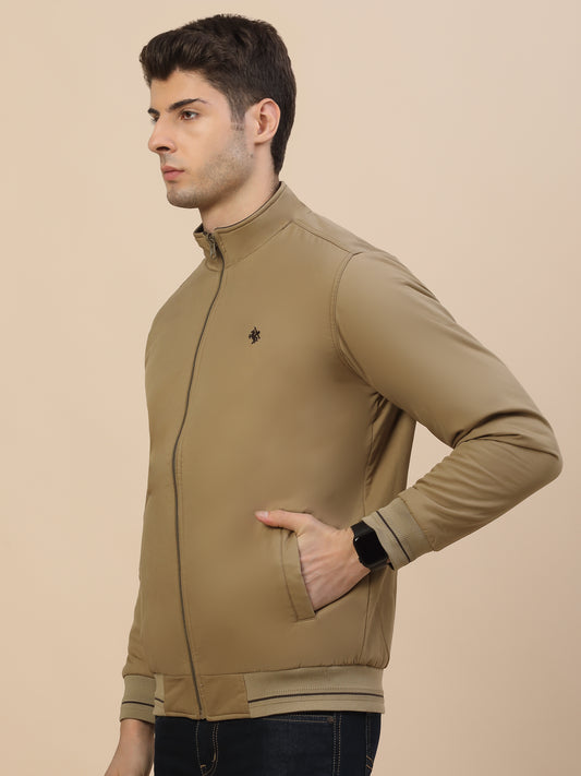 Reversible Jacket for Men | Premium Casual Jacket Smart Fit Mock Neck Cotton Fabric Solid Pattern