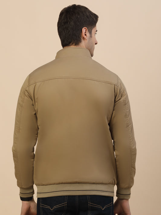 Reversible Jacket for Men | Premium Casual Jacket Smart Fit Mock Neck Cotton Fabric Solid Pattern