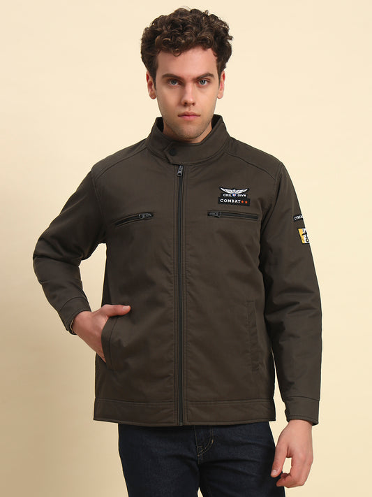 Jacket for Men | Premium Casual Jacket Smart Fit Band Cotton Blend Fabric Solid Pattern