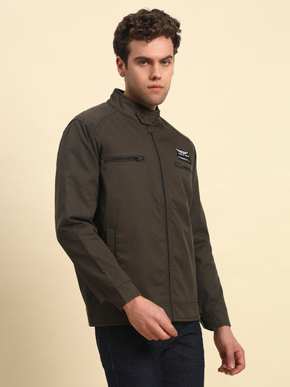 Jacket for Men | Premium Casual Jacket Smart Fit Band Cotton Blend Fabric Solid Pattern