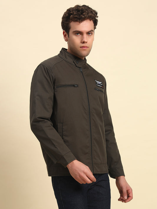 Jacket for Men | Premium Casual Jacket Smart Fit Band Cotton Blend Fabric Solid Pattern