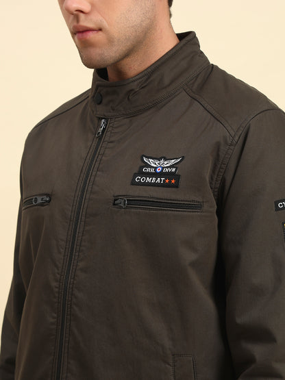 Jacket for Men | Premium Casual Jacket Smart Fit Band Cotton Blend Fabric Solid Pattern