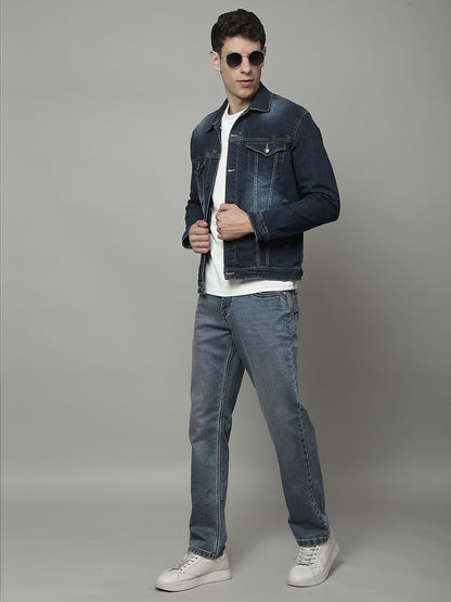 Jacket for Men | Premium Casual Jacket Regular Fit Mock Neck Cotton Stretch Fabric Solid Pattern