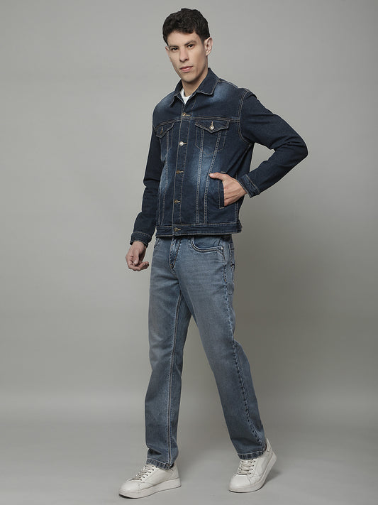 Jacket for Men | Premium Casual Jacket Regular Fit Mock Neck Cotton Stretch Fabric Solid Pattern