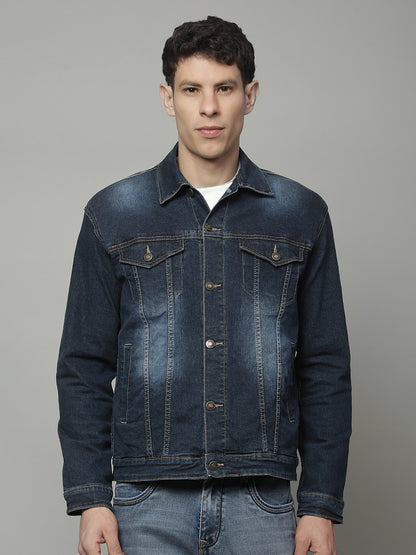 Jacket for Men | Premium Casual Jacket Regular Fit Mock Neck Cotton Stretch Fabric Solid Pattern