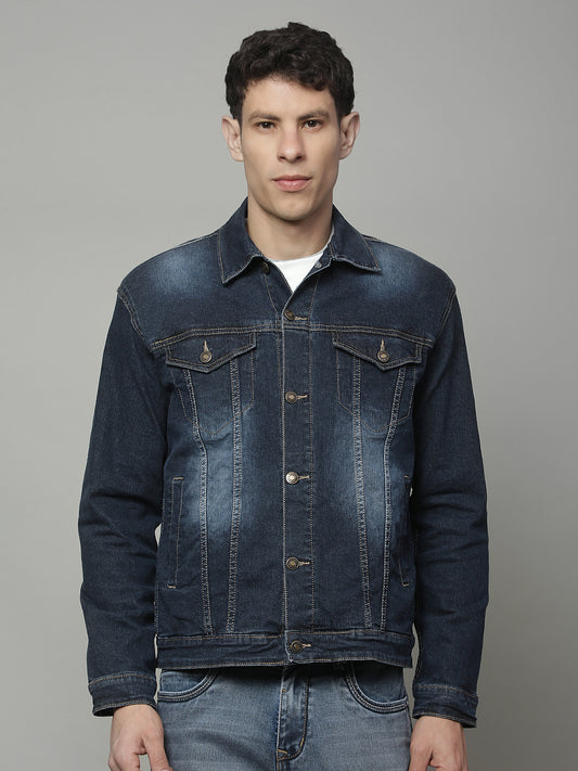 Jacket for Men | Premium Casual Jacket Regular Fit Mock Neck Cotton Stretch Fabric Solid Pattern