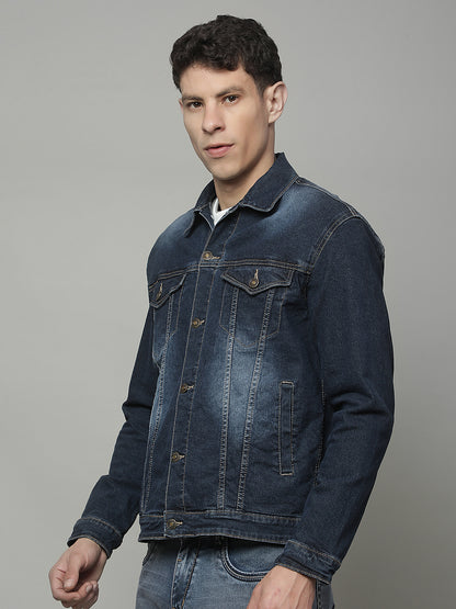 Jacket for Men | Premium Casual Jacket Regular Fit Mock Neck Cotton Stretch Fabric Solid Pattern