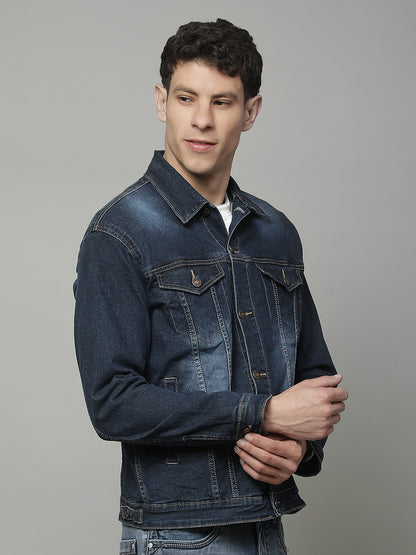 Jacket for Men | Premium Casual Jacket Regular Fit Mock Neck Cotton Stretch Fabric Solid Pattern