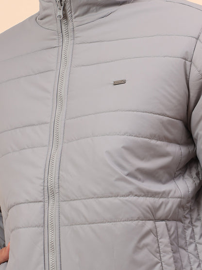 Reversible Jacket for Men | Premium Casual Jacket Smart Fit Mock Neck Poly Blend Fabric Solid Pattern